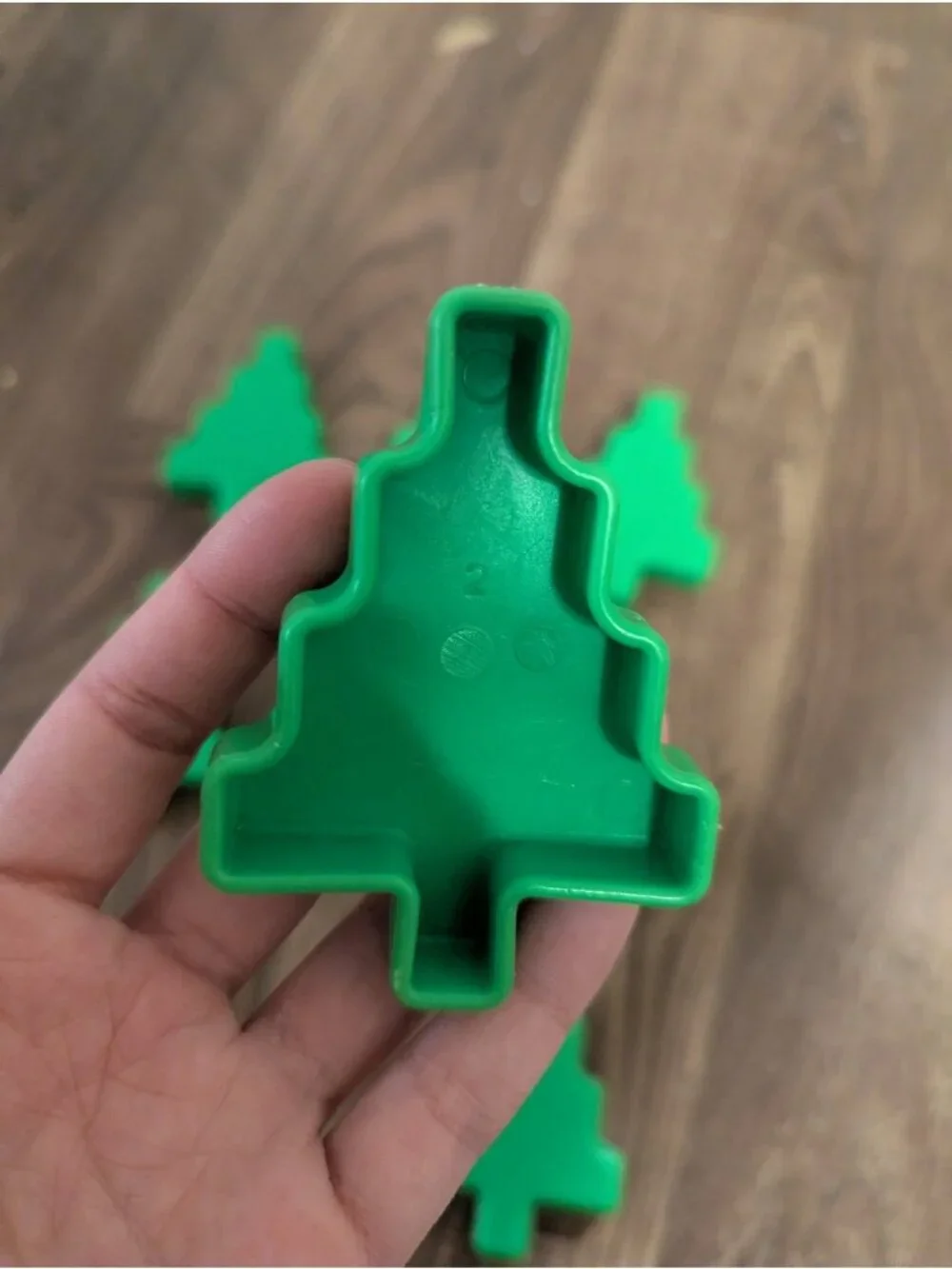 VTG Little Tikes Waffle Blocks Tree Replacements Set Of 8 Green Toys